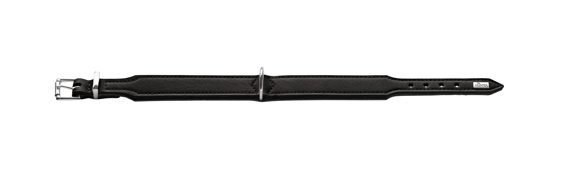Hunter Basic halsbånd str.37 Sort - 30,0-34,5 cm